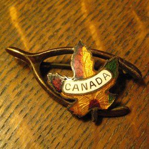 Canada Wishbone 1950's Lapel Pin
